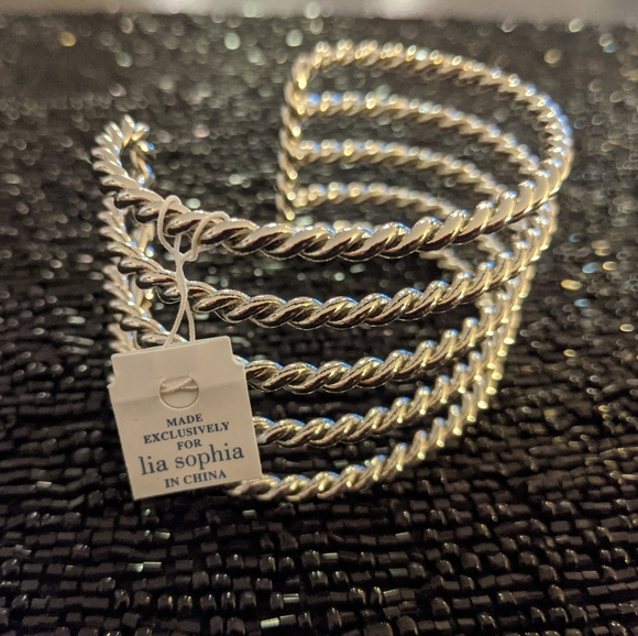 Lia Sophia silver cuff bracelet